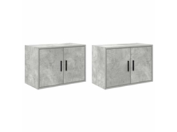 Garage Wall Cabinet, Garage Wall Cabinets Vidaxl Cinzeto Madeira Processada (60 X 30 X 41 Cm)