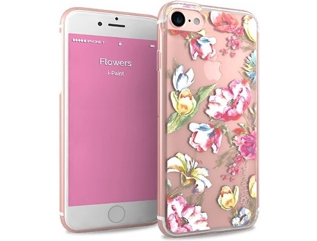 Capa iPhone 6, 6s, 7, 8  Glamour Flowers Rosa
