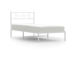 Bed Frame, Bed Frames Vidaxl Branco Aço (107 X 203 Cm)