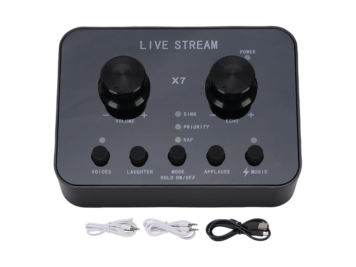Placa de Som Externa LAXISCREED para Karaokê e Stream