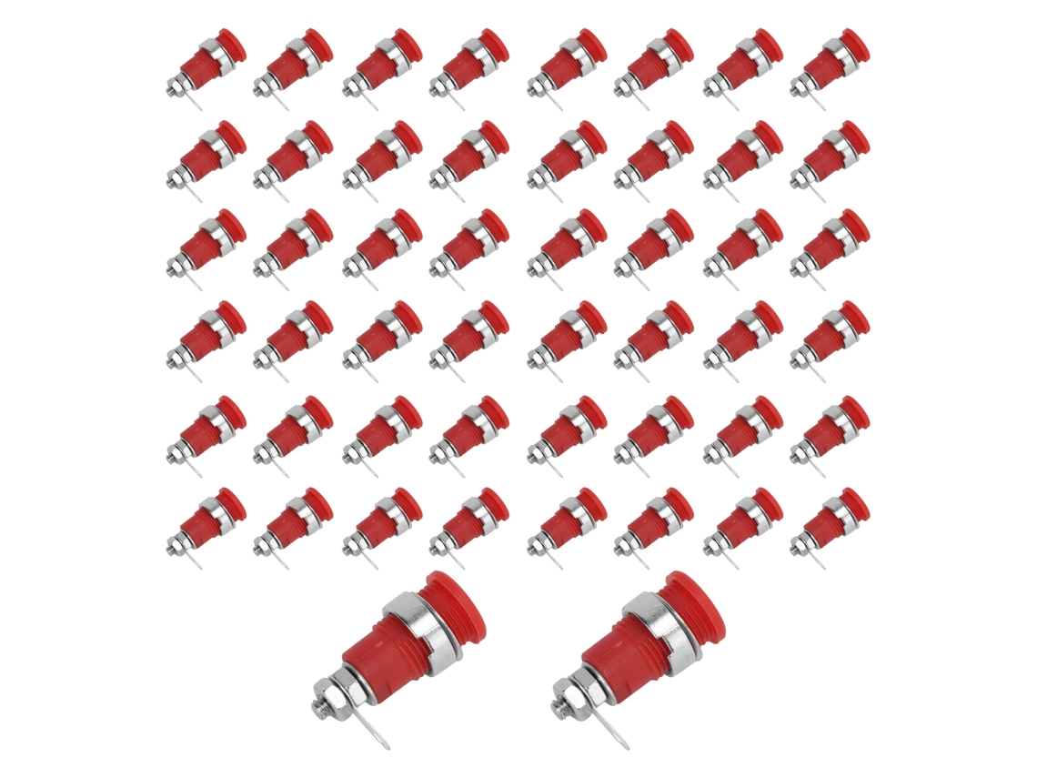 50pcs Soquete Banana 4mm, Cobre Puro, Alta Corrente, para Teste Elétrico S/MARCA