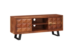Conjunto 1 Gabinete Para Tv Vidaxl Castanho Madeira (112 X 30 X 48 Cm)