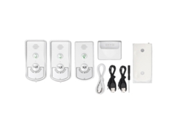Intercom com Voz Sem Fio YURU IP54 1000m 410/490MHz Kit Doméstico Branco 2 Vias