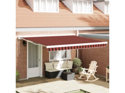 Vidaxl Toldo Retrátil Amarelo E Laranja 400 × 350 Cm