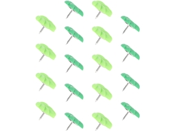 Shineofi Tachinhas Decorativas em Formato de Folha Verde, Feitas de Plástico e Metal, Pacote com 20 Unidades para Fixar