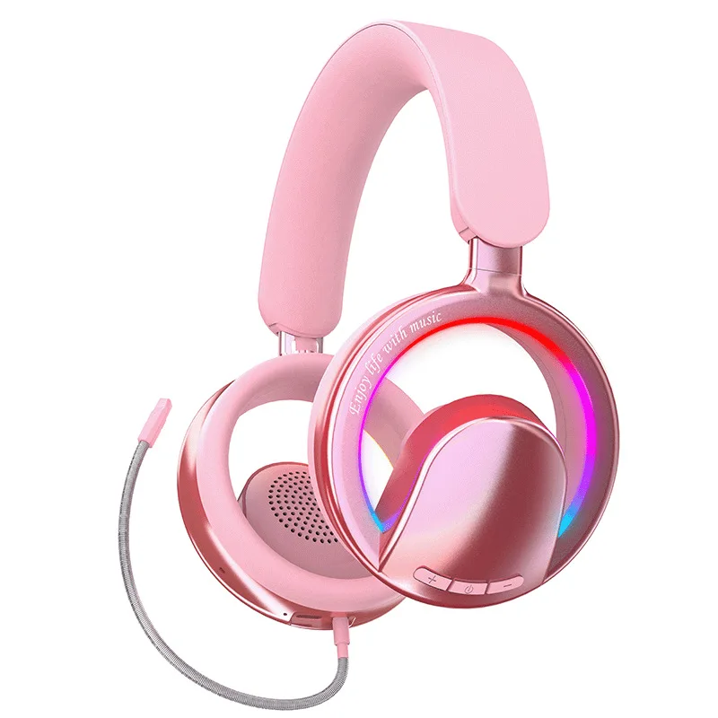 Fones De Ouvido Bluetooth Sem Fio De Longa Duração, Com Luzes E Design Aberto.