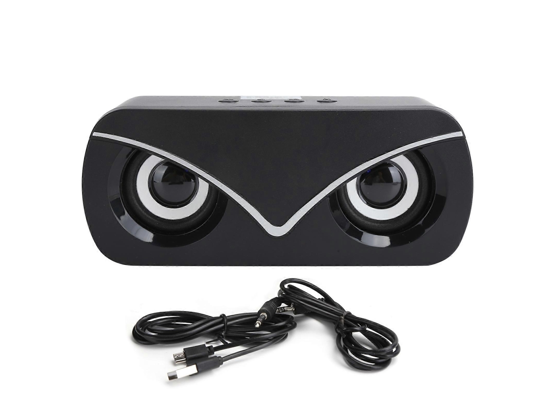 Sada V6 Caixa De Som Bluetooth Dupla Com Luz De Led, Mini Caixa De Som Portátil De Mesa, Preta Olysi Shop