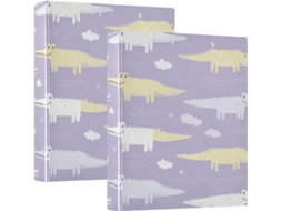 Pasta Escolar Ghothic Crocodilo, 3 argolas com Prancheta, Embalagem com 1 2 pastas de mesa, 200 folhas