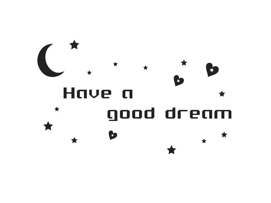 Adesivo Decorativo de Parede Have a Good Dream para Sala e Quarto Vinil 94x56cm