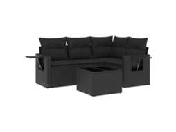 Garden Sofa Set, Garden Sofa Sets Vidaxl Preto Rattan / Vime (n/a)