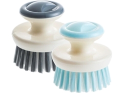 Conjunto De 2 Escovas Lavar Louça, Escovas De Palma Com Design Antiaderente, Esponja De Cozinha Para Pia E Fogão, Azul