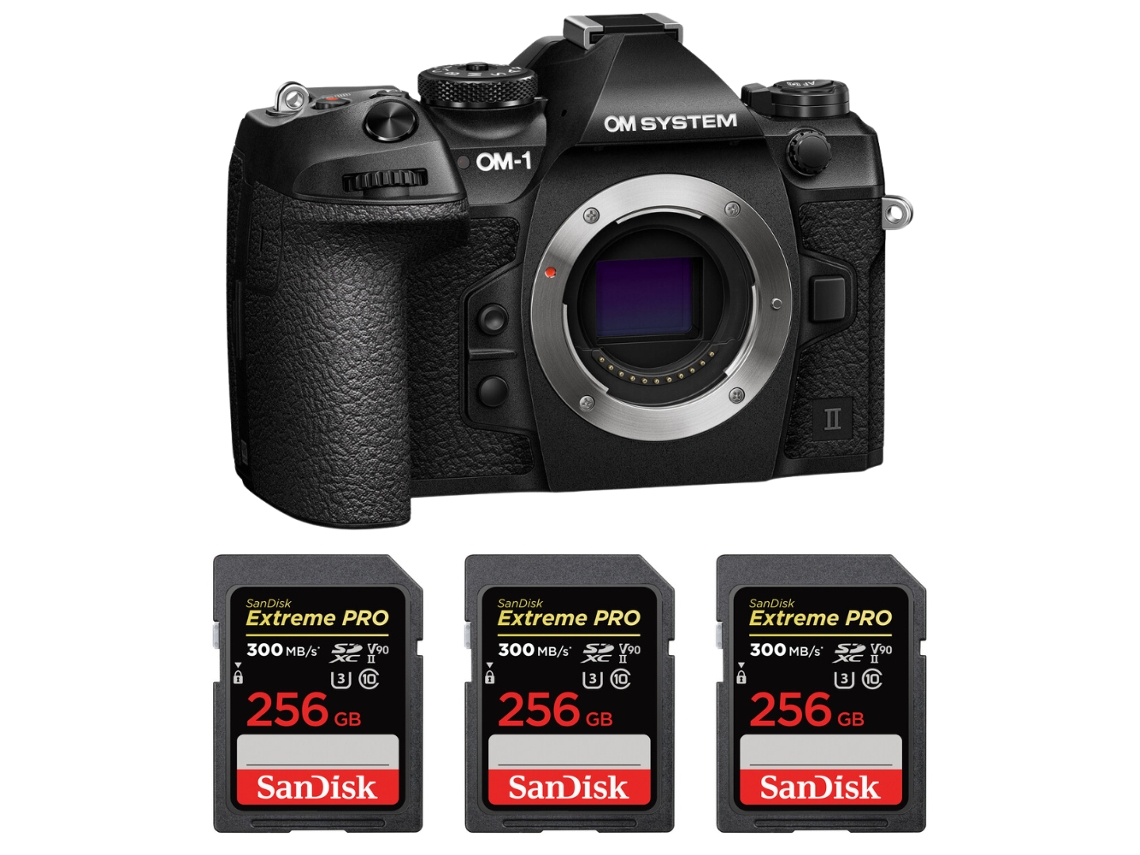 Om 1 Mark Ii + 3 Sandisk 256gb Uhs ii 300mb/s + Ebook “20 Dicas para Fotos Que Impressionam” OM SYSTEM