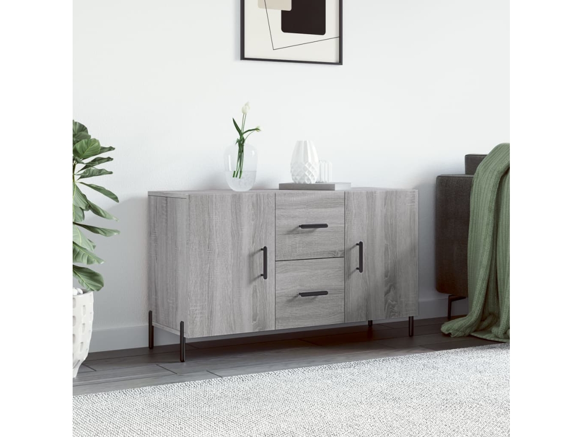 Vidaxl Aparador 100x36x60 Cm Derivados De Madeira Cinzento Sonoma