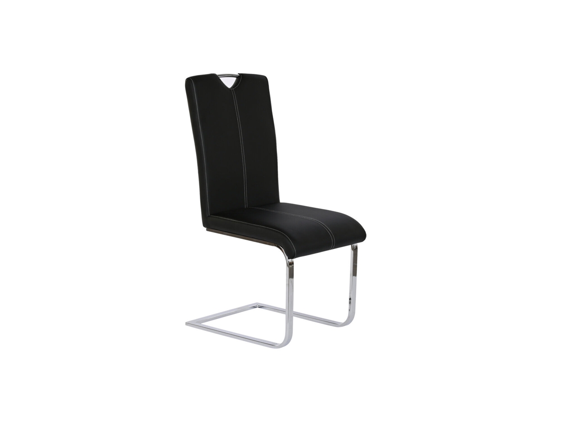 Cadeira de Metal Pu Preto 59x45x102cm ALEXANDRA HOUSE LIVING
