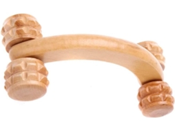 Rolo De Massagem Anti Bola De Gordura Com Alça Para Costas, Pescoço, Ombro, Braço, Perna, Corpo, Madeira Aquaforge