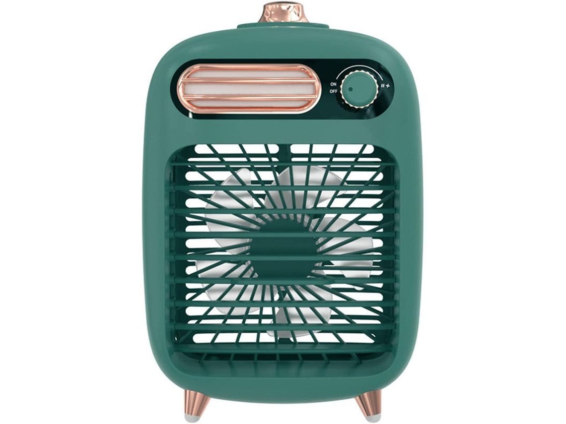 Ar condicionado portátil mini USB, resfriador evaporativo com umidificador, 3 velocidades, verde | S/MARCA