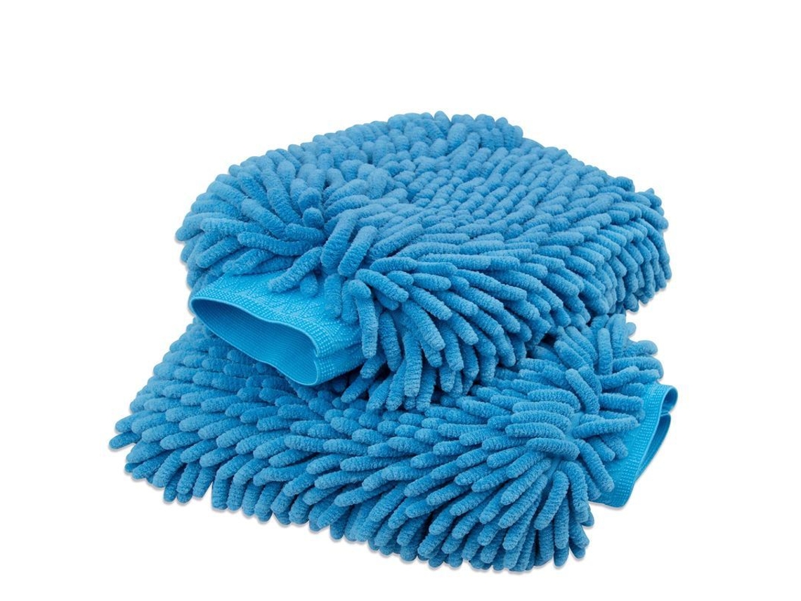 Luva de limpeza automotiva em microfibra azul claro, tamanho P/MARCA