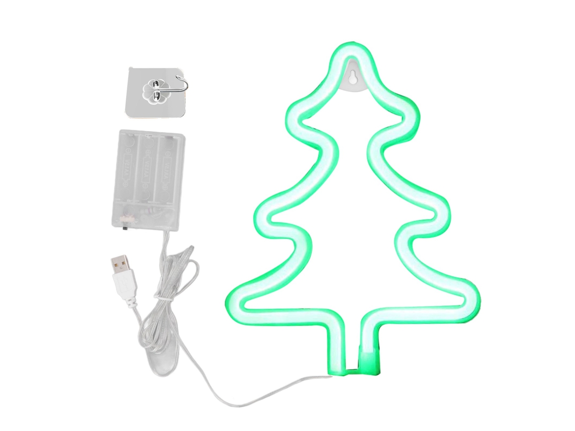 Luminária de Natal em Neon em Formato de Árvore de Natal CHABERLU