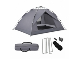 Tenda De Camping Pop Up Para 3-4 Pessoas Com Proteção Uv E Mosquiteiros