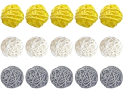 Bolas Decorativas Trançado 5 Conjunto 15 Branco Simples Projetos Criativos Mesmo Decoração Casamentos GOKOCO