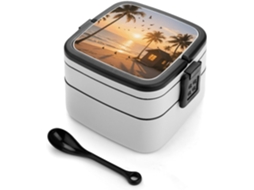 Bento Marmita Empilhável Para Adultos, À Prova De Vazamentos, Com Tampa Hermética, Com Colher, Para Homens E Mulheres
