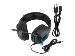 Fone Gamer LAXISCREED Preto azul com Fio