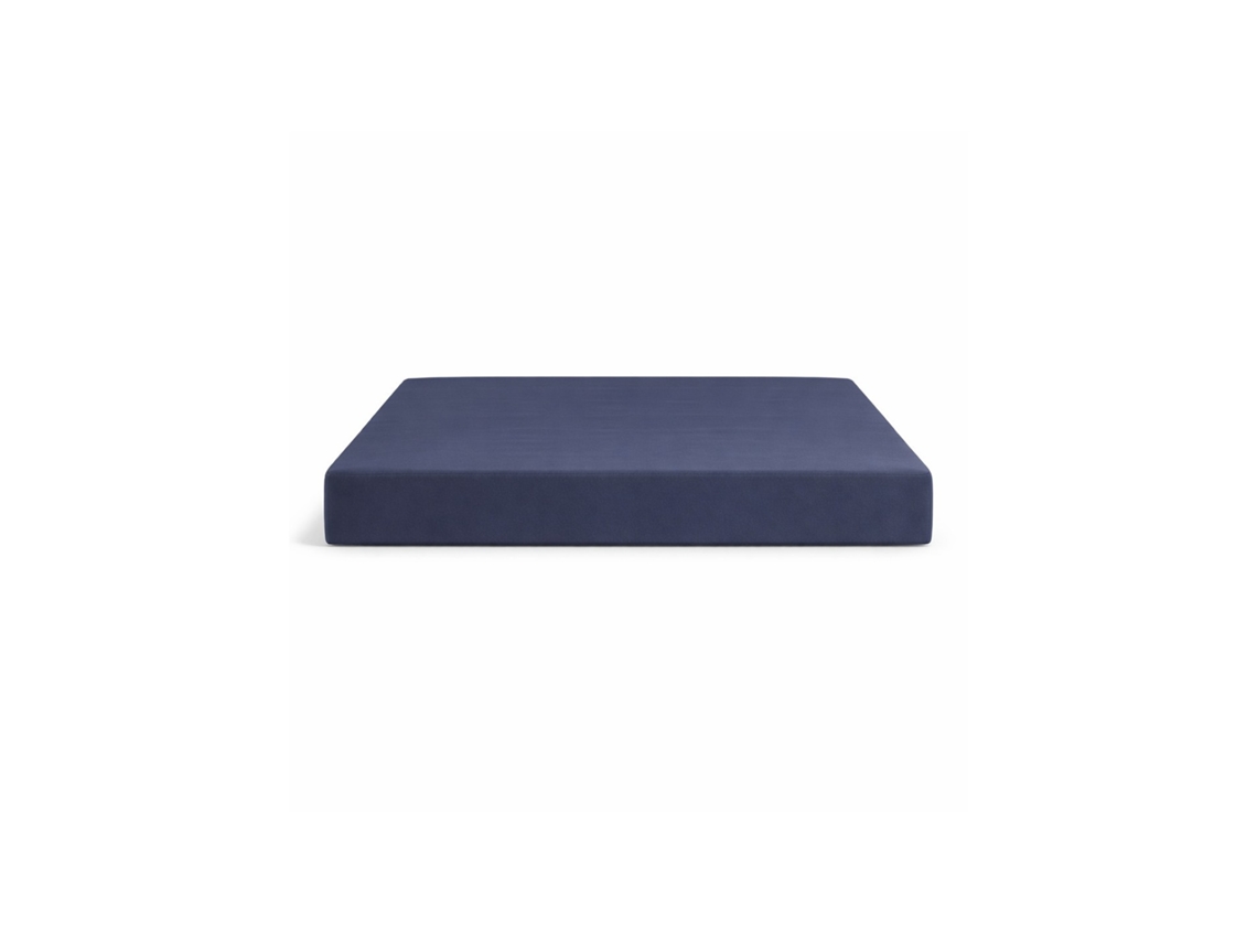 Lençol De Baixo 120 X 190/200 Cm De Microfibra Escovada Com Ajuste Elástico E Toque Extra Suave Azul Cinza