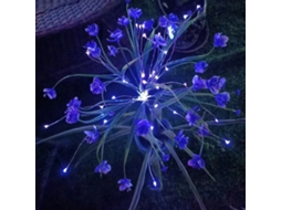 Luminária solar azul para jardim com iluminação LED AQUAFORGE