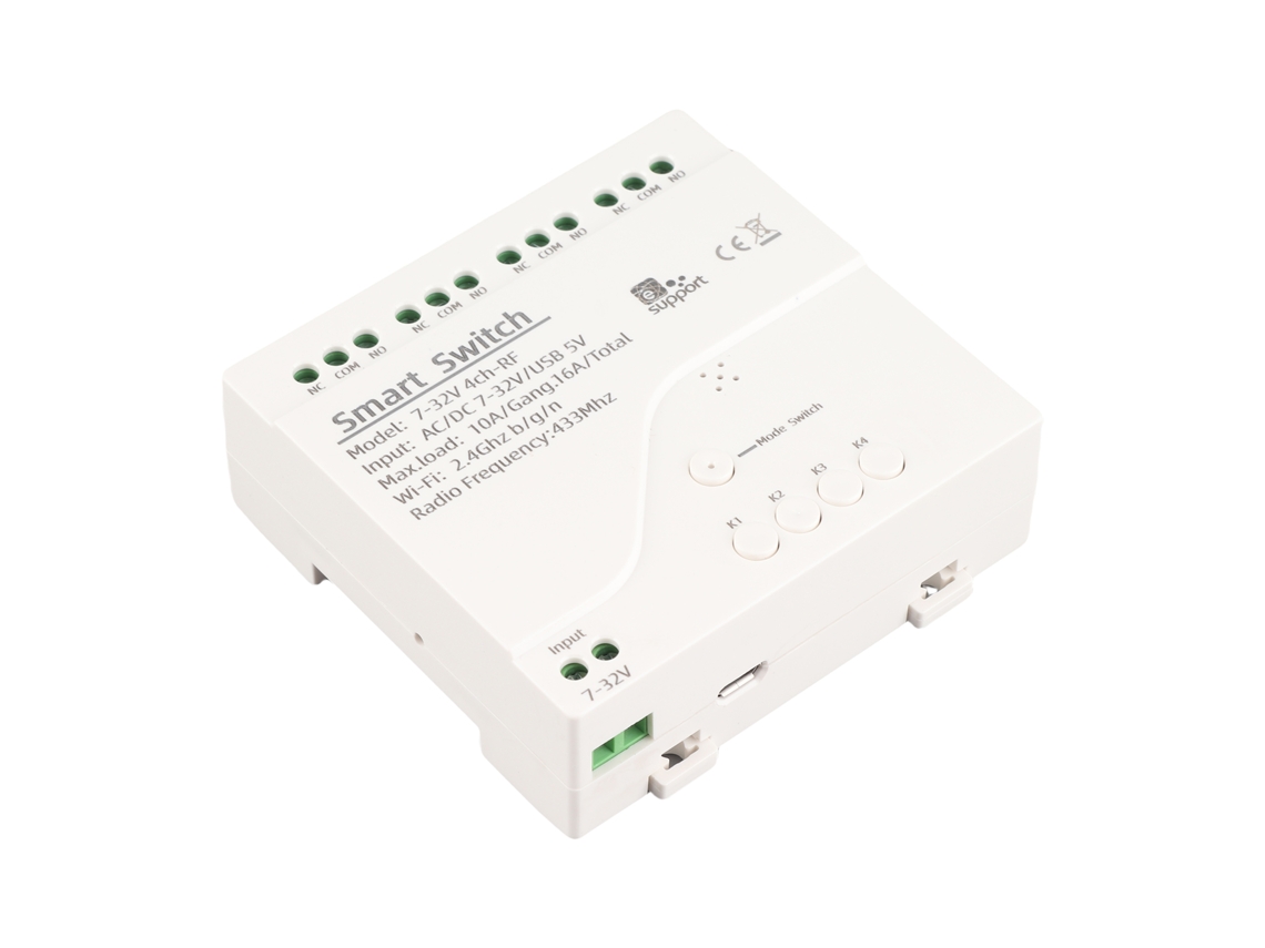 Interruptor Sem Fio De Controle Remoto Inteligente Ewelink (dc5v, 4 Canais, Vários Modos De Controle)