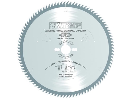 Lâmina para materiais plásticos não ferrosos - CMT - 200x2,8x30 - Z48 TCG -6°