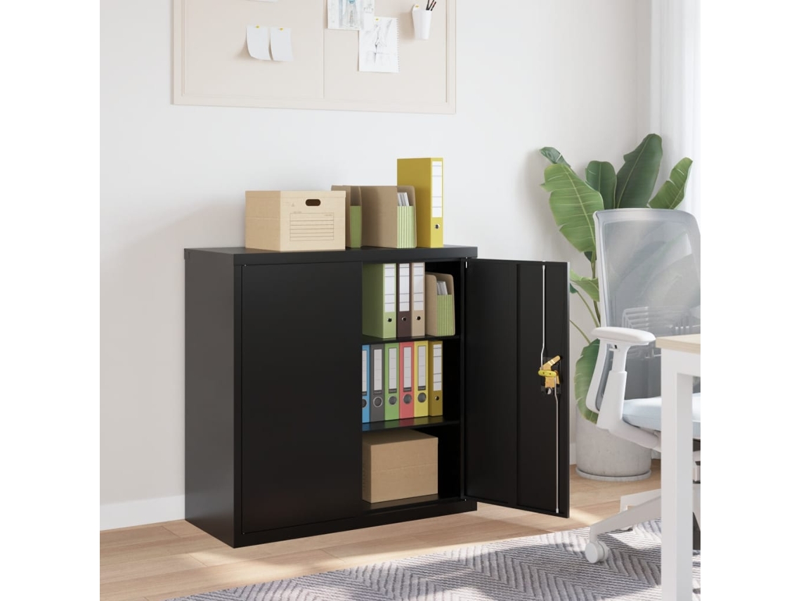 Vidaxl Arquivador 90x40x90 Cm Aço Preto