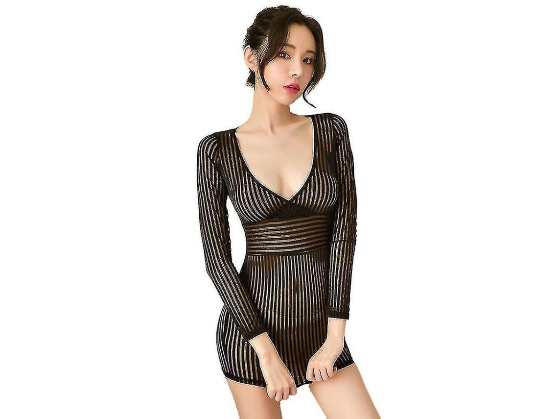 2026 pijama Sexy de Encaje para Navidad Con Tirantes Y Tanga Fl6977