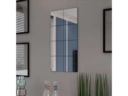 Espelho de Azulejos de Vidro Sem Moldura 8 Pcs 20,5 Cm HARLANV1