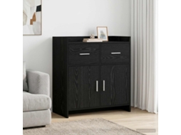 Vidaxl Buffet Carvalho Preto 75 X 36 X 80 Cm Derivados De Madeira