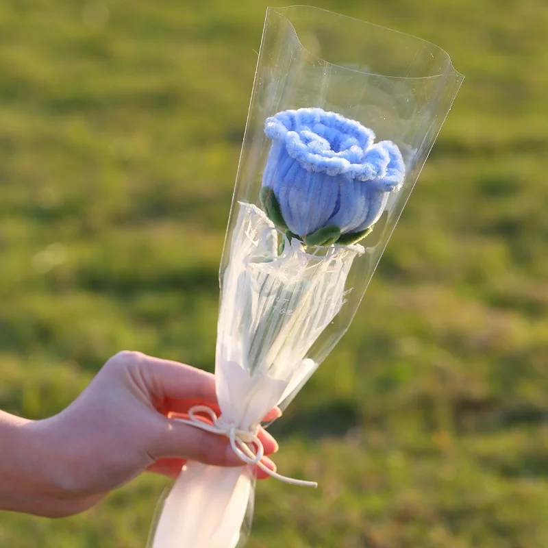 Buquê De Flores Artificiais Tricotadas E Feitas À Mão Em Crochê Para Decoração De Casa