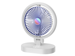 Ventilador de Mão, Bateria de Longa Duração, Motor Sem Escovas, Ajuste de Ar de 4 Velocidades, Azul Yizhood