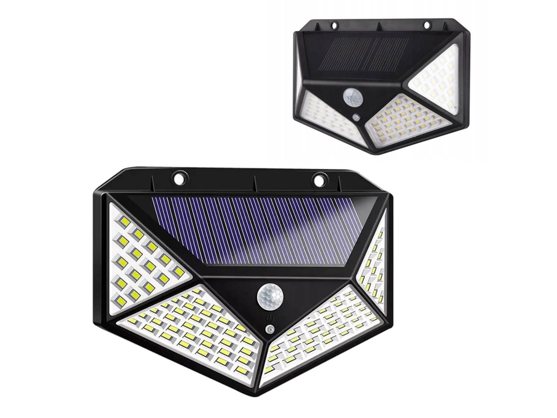 Conjunto de 2 Luminárias Solares de Parede com Sensor de Movimento, Pretas AQUAFORGE