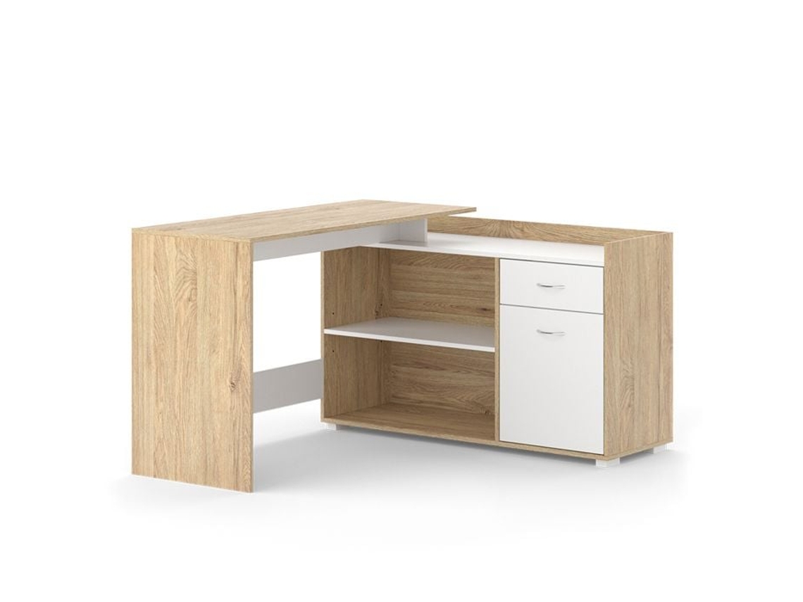 Secretária em L Noira com 2 Gavetas Carvalho Sonoma 135 X 77 Cm VICCO