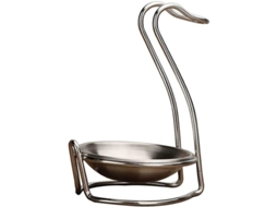Suporte para colher Nova Line, em aço inox, forma de cisne | S/MARCA