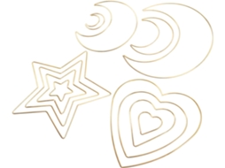 Conjunto De 12 Aros De Macramê Toddmomy Em Metal Com Formatos De Estrela, Lua E Coração – Anéis De Ferro