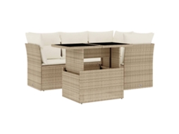 Garden Sofa Set, Garden Sofa Sets Vidaxl Bege Rattan / Vime (n/a)