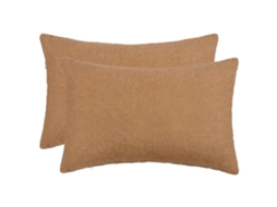 Vidaxl Capa Almofada 2 Pcs Heerlen Bege 50 X 70 Cm Bouclé