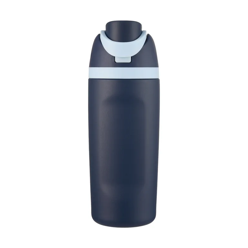(azul Escuro, 710ml) Garrafa De Água Esportiva Com Isolamento A Vácuo, Feita De Aço Inoxidável 304, À Prova De Vazamentos, Com Alça.