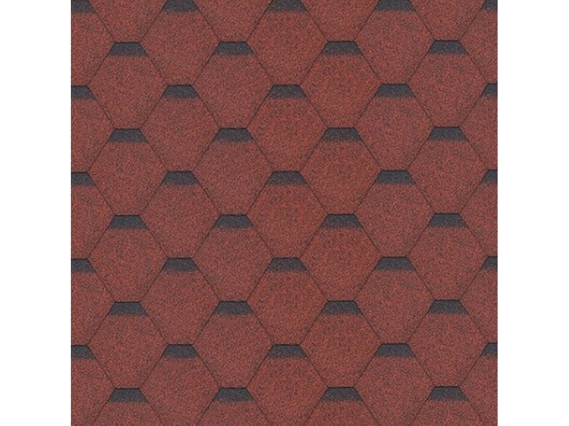 Telhado de Pedra H-Red Hexagonal TIMBELA Shingles Vermelho Telhado de Betume