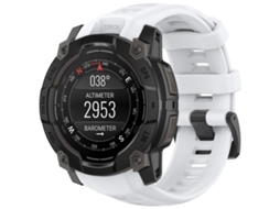 Bracelete Para Garmin Instinct 3 Amoled / Solar (45mm) - Silicone - Liberação Rápida Branca