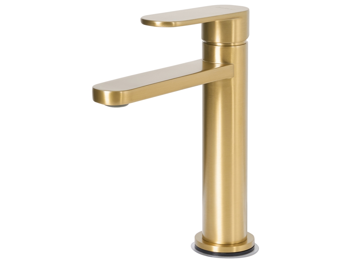 Torneira De Lavatório Beliani Colhue De Latão Dourado 5x17x18