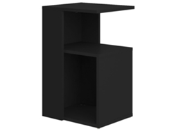 Mesa de apoio 36x30x56 cm em madeira compensada marrom, exclusiva da MAISON.
