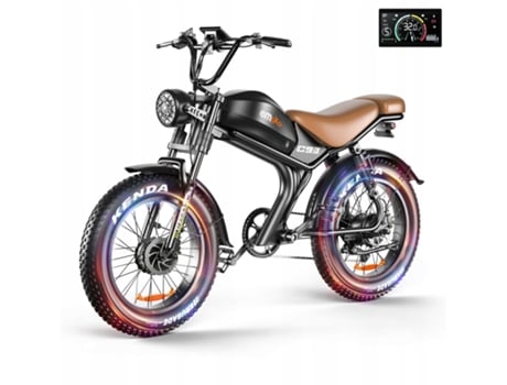 Bicicleta Elétrica De Montanha Emoko C93 Dois Motores De 1000w, Bateria De 48v 20ah, Pneus 20x4.0, Sistema De Suspensão Total.