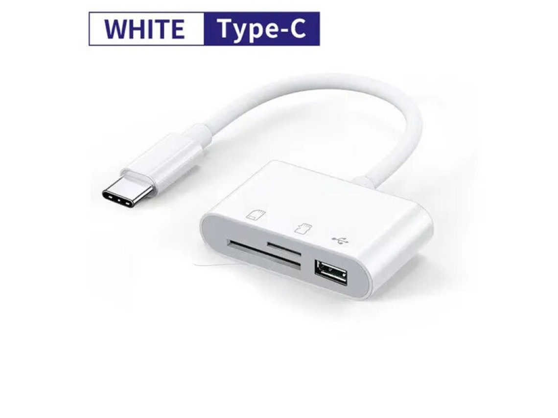Adaptador Leitor De Cartão Sd Usb C 3 Em 1 De 1 Peça.vayotoy