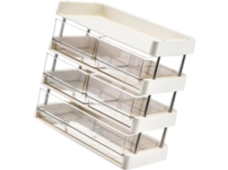 Sistema De Prateleiras Portáteis E Ajustáveis Para Banheiro Cozinha, Com Várias Camadas Para Otimização De Espaço E